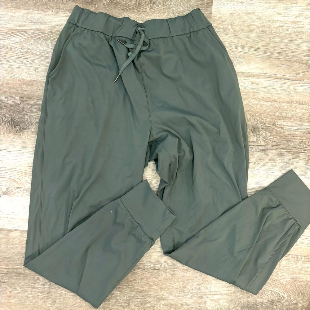 Women's Olive Green Drawstring Jogger Pants